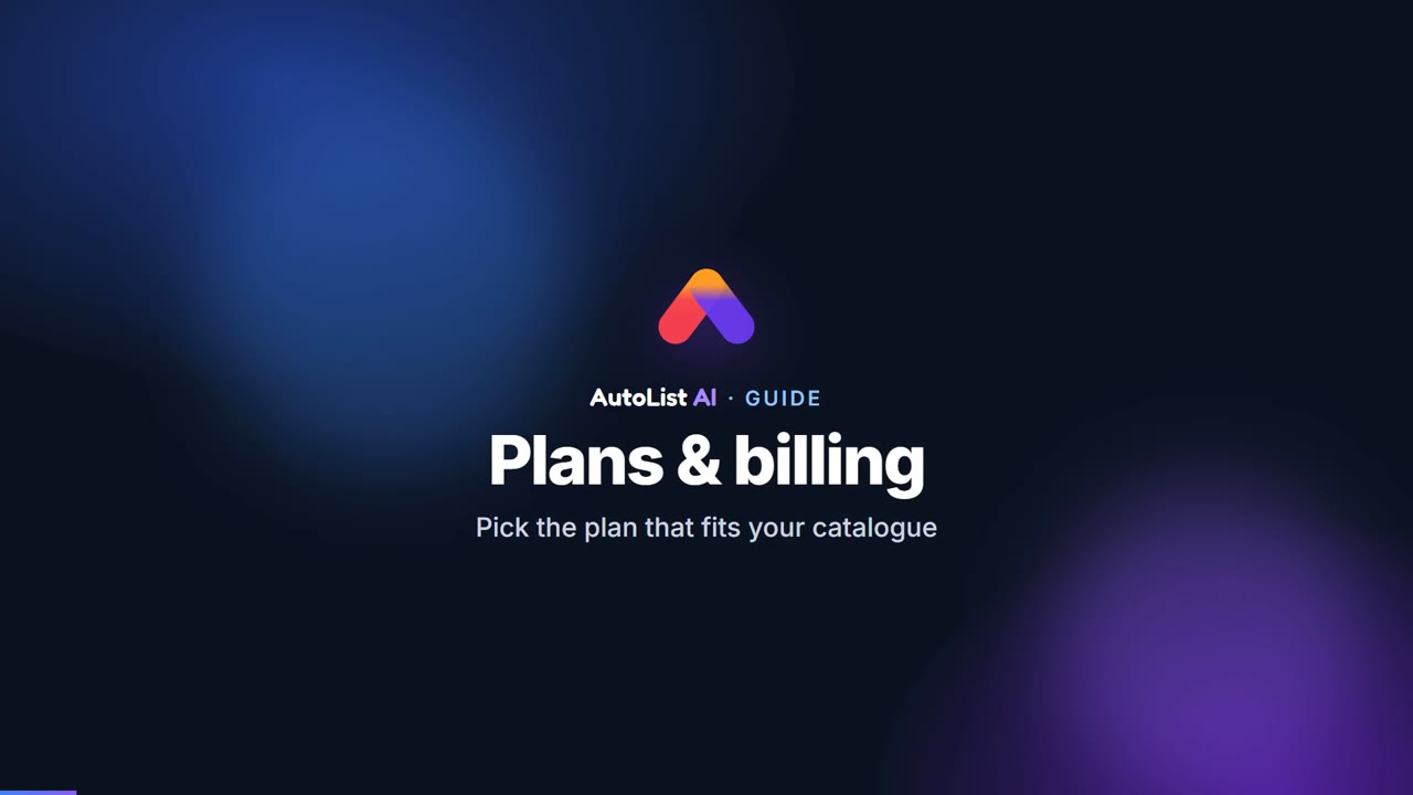 Plans & billing video guide