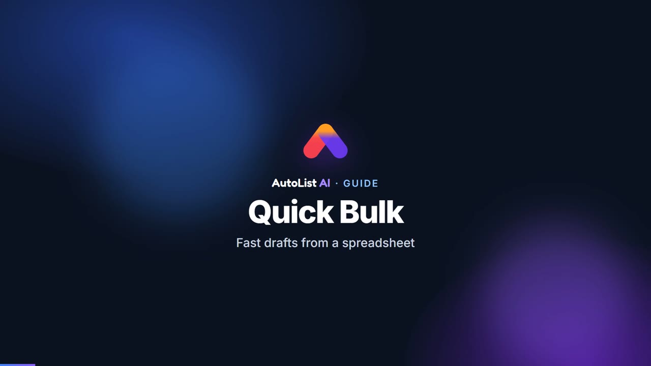 Quick Bulk video guide