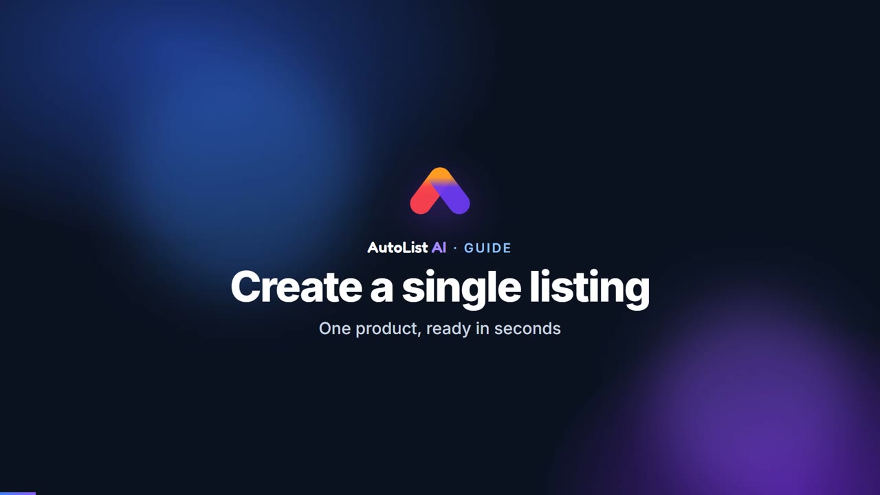 Create a single listing video guide